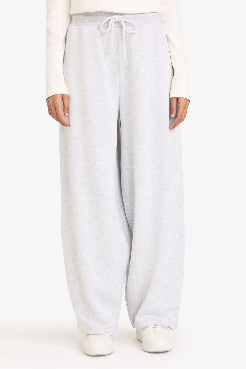 DeFacto Grey Woman Balloon Fit Wide Leg Sweatpants Casual - Image 3